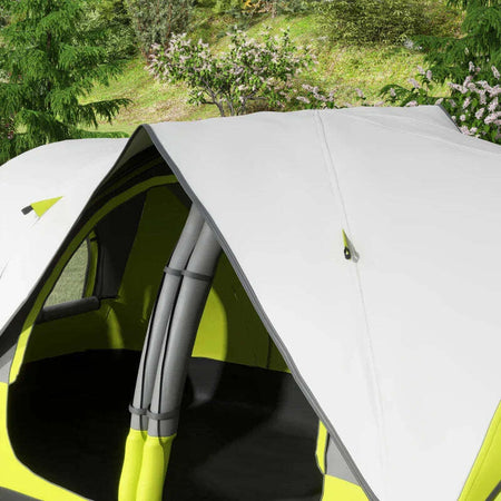 Tenda-da-Campeggio-4-posti-con-2-Spazi-Separati,-in-Poliestere-e-Fibra-di-Vetro,-450x215Px180-cm,-Verde-EG5A20-422V00YGEG5