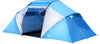 Tenda-da-Campeggio-4-Posti-con-2-Zone-Notte-e-Borsa-da-Trasporto,-430×240×170-cm,-Bianco-e-Azzurro-EL9A20-044EL9