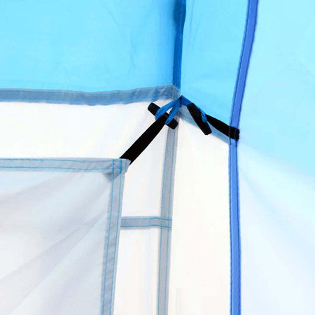 Tenda-da-Campeggio-4-Posti-con-2-Zone-Notte-e-Borsa-da-Trasporto,-430×240×170-cm,-Bianco-e-Azzurro-EL9A20-044EL9