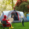 Tenda-da-Campeggio-4-Posti-Idrorepellente-con-Protezione-UV,-Pali-in-Fibra-di-Vetro,-4.55x2.3x1.8-m,-Grigia--EF1A20-132EF1