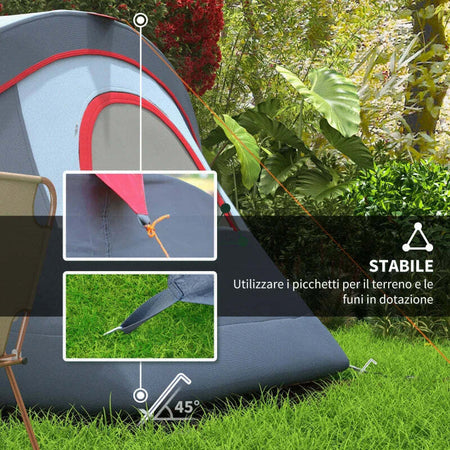Tenda-da-Campeggio-4-Posti-Idrorepellente-con-Protezione-UV,-Pali-in-Fibra-di-Vetro,-4.55x2.3x1.8-m,-Grigia--EF1A20-132EF1