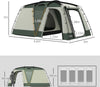Tenda-da-Campeggio-4-Posti-Impermeabile-con-Zona-Notte-e-Zona-Giorno,-in-Poliestere,-460x300x200-cm,-Verde-WY5A20-398V00SDWY5