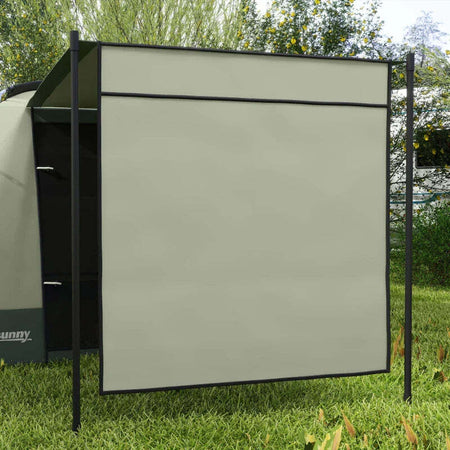 Tenda-da-Campeggio-4-Posti-Impermeabile-con-Zona-Notte-e-Zona-Giorno,-in-Poliestere,-460x300x200-cm,-Verde-WY5A20-398V00SDWY5