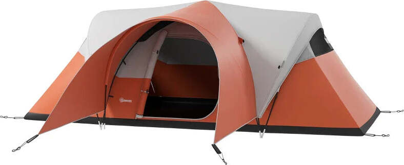 Tenda-da-Campeggio-5-6-Posti-con-Portico,-Impermeabile-3000mm-con-Borsa-di-Trasporto,-Arancione-WI6A20-396V00OGWI6