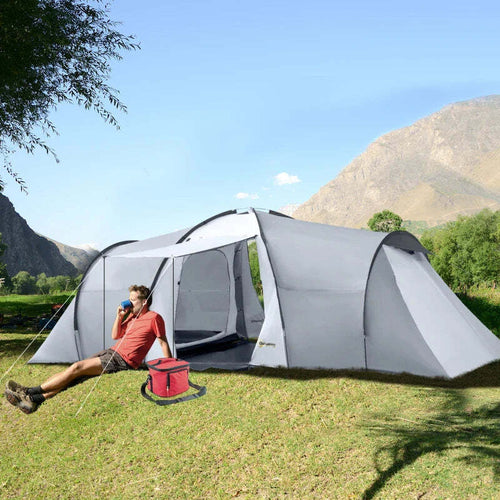 Tenda-da-Campeggio-5-Posti-con-2-Camere-Impermeabile-con-Baldacchino,-590x245x193-cm,-Grigio-WA1A20-287V00CGWA1