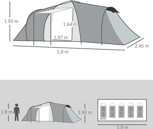 Tenda-da-Campeggio-5-Posti-con-2-Camere-Impermeabile-con-Baldacchino,-590x245x193-cm,-Grigio-WA1A20-287V00CGWA1