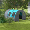 Tenda-da-Campeggio-5-Posti-Impermeabile-con-Zona-Notte-e-Giorno,-in-Poliestere,-480x260x200-cm,-Grigio-e-Blu-WP9A20-373V00GYWP9