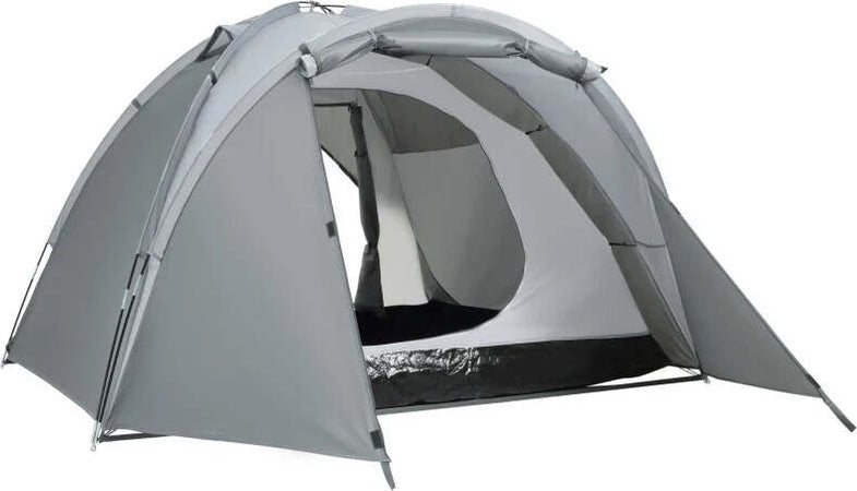 Tenda-da-Campeggio-a-Cupola-per-2-Persone-Estensibile,-4-Porte-e-3-Finestre,-350x220x145cm,-Grigio-RH3A20-262RH3
