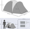 Tenda-da-Campeggio-a-Cupola-per-2-Persone-Estensibile,-4-Porte-e-3-Finestre,-350x220x145cm,-Grigio-RH3A20-262RH3