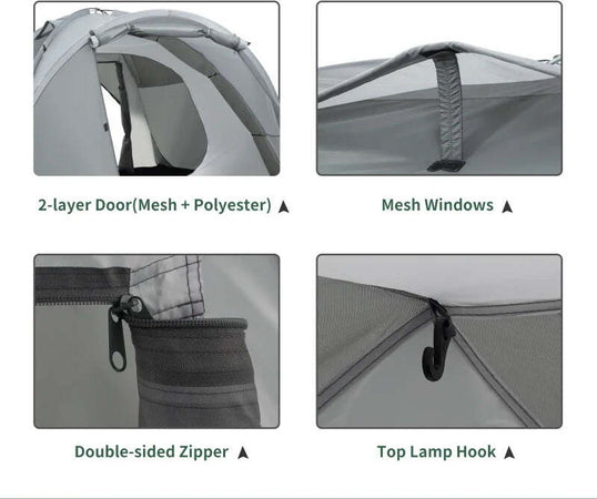 Tenda-da-Campeggio-a-Cupola-per-2-Persone-Estensibile,-4-Porte-e-3-Finestre,-350x220x145cm,-Grigio-RH3A20-262RH3