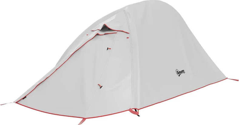 Tenda-da-Campeggio-con-Borsa-da-Trasporto,-in-Poliestere-e-Alluminio,-300x135x110-cm,-Grigio-Chiaro-RJ4A20-424V00LGRJ4