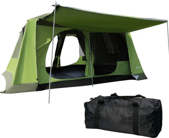 Tenda-da-Campeggio-con-Veranda,-Tenda-Famigliare-per-8-Persone,-in-Poliestere,-405x305x225cm-WR3A20-052WR3