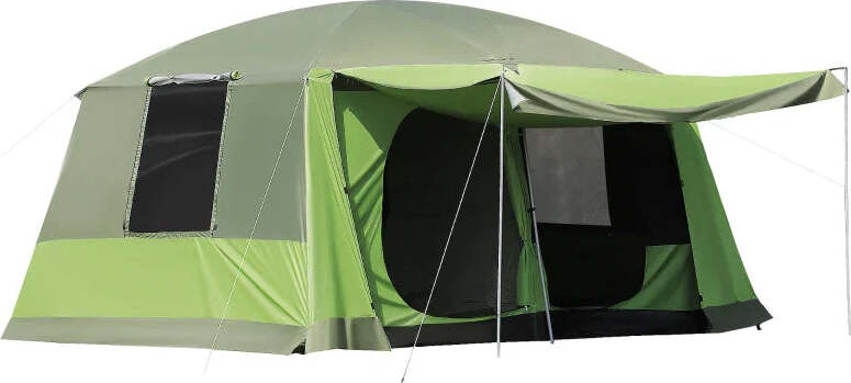 Tenda-da-Campeggio-con-Veranda,-Tenda-Famigliare-per-8-Persone,-in-Poliestere,-405x305x225cm-WR3A20-052WR3