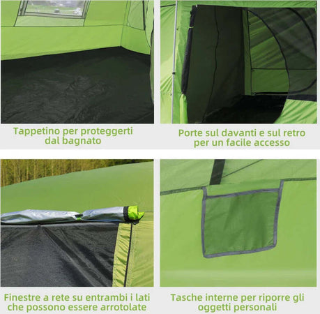 Tenda-da-Campeggio-con-Veranda,-Tenda-Famigliare-per-8-Persone,-in-Poliestere,-405x305x225cm-WR3A20-052WR3