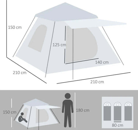 Tenda-da-campeggio-da-2-3-persone-con-Veranda,-210x210x150cm,-grigia-e-bianca-RH1A20-288V00SRRH1