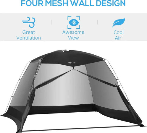 Tenda-da-Campeggio-e-Spiaggia-a-Rete-Anti-UV-per-4-Persone-con-Borsa-di-Trasporto,-3x3-m-Nero-IQ9A20-221IQ9