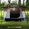 Tenda-da-Campeggio-Impermeabile-con-2-Aree-e-3-Ingressi,-in-Poliestere-e-Fibra-di-Vetro,-420x200x150-cm,-Rosso-ES2A20-425V00RDES2
