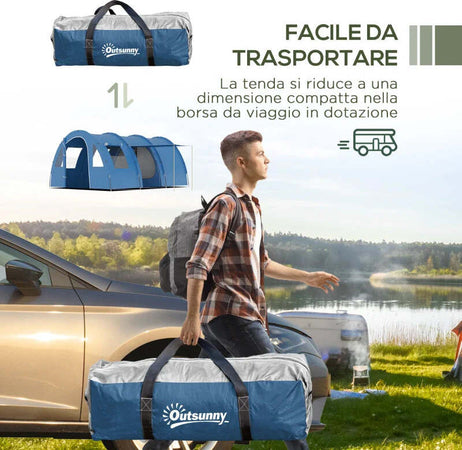 Tenda-da-Campeggio-per-5-6-Persone-con-2-Porte,-Finestre-e-Tasche-Portaoggetti,-475x315x215-cm,-Blu-WY4A20-304V00BUWY4