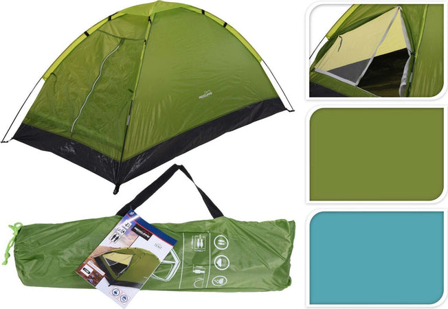 Tenda da campeggio per escursioni 2 posti impermeabile con zanzariera