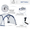 Tenda-da-Campeggio-Pop-Up-2-Posti-con-2-Porte,-4-Finestre-e-Telo-Impermeabile,-263.5x220x123-cm,-Verde-Scuro-EC3A20-169EC3