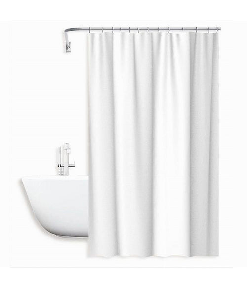 Tenda Da Doccia Impermeabile Peva Bianca 12 Ganci 180 X 200cm Arredo Bagno 69809