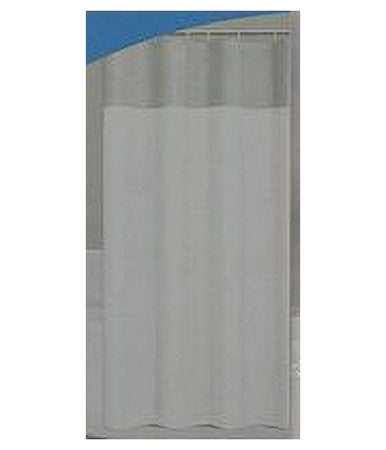 Tenda Da Doccia Vasca Bagno Peva Con 12 Ganci 180x200cm Trasparente Bianco 69491