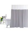Tenda Da Doccia Vasca Bagno Peva Con 12 Ganci 180x200cm Trasparente Grigio 69493