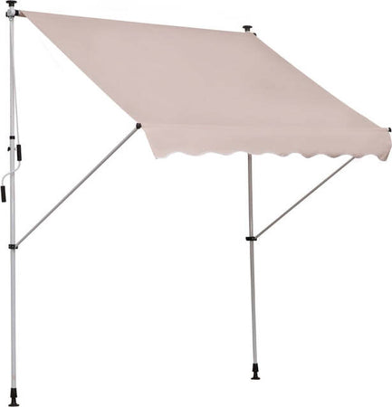 Tenda-da-Sole-2x1.5-m-per-Esterno-a-Rullo-con-Manovella-e-Angolazione-Regolabile,-Beige-WD6840-182CWWD6