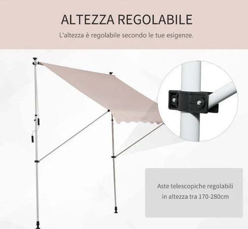 Tenda-da-Sole-2x1.5-m-per-Esterno-a-Rullo-con-Manovella-e-Angolazione-Regolabile,-Beige-WD6840-182CWWD6