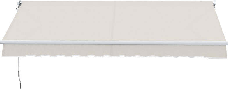 Tenda-da-Sole-2x3-m-a-Bracci,-Regolabile-5°-35°-in-Alluminio-e-Poliestere,-Bianco-Crema-RT9840-239V01CWRT9