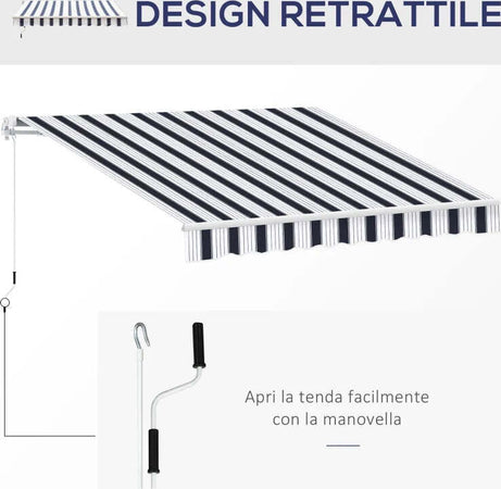 Tenda-da-Sole-a-Bracci-2.5x2m-Avvolgibile-Manuale-in-Alluminio-e-Poliestere-Blu-e-Bianco-SD9100110-005BWSD9