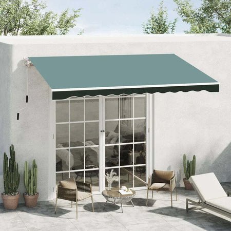 Tenda-da-Sole-a-Bracci-2.5x2m-Avvolgibile-Manuale-in-Alluminio-e-Poliestere-Verde-FR6100110-005GFR6