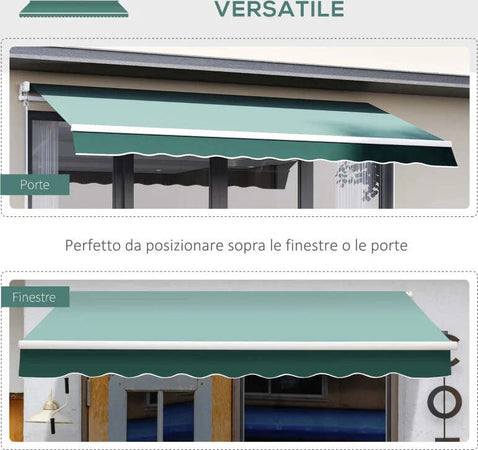 Tenda-da-Sole-a-Bracci-2.5x2m-Avvolgibile-Manuale-in-Alluminio-e-Poliestere-Verde-FR6100110-005GFR6