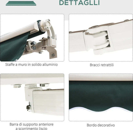 Tenda-da-Sole-a-Bracci-2.5x2m-Avvolgibile-Manuale-in-Alluminio-e-Poliestere-Verde-FR6100110-005GFR6