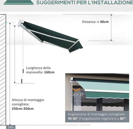 Tenda-da-Sole-a-Bracci-2.5x2m-Avvolgibile-Manuale-in-Alluminio-e-Poliestere-Verde-FR6100110-005GFR6