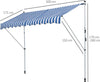 Tenda-da-Sole-a-Bracci-3x1.5m-con-Manovella-e-Struttura-Telescopica,-Bianco-e-Blu-NM3840-183BUNM3