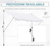 Tenda-da-Sole-a-Bracci-3x1.5m-con-Manovella-e-Struttura-Telescopica,-Bianco-TY3840-183WTTY3