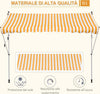 Tenda-da-Sole-a-Bracci-3x1.5m-con-Manovella-e-Struttura-Telescopica,-Giallo-e-Bianco-QS1840-183YLQS1