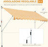 Tenda-da-Sole-a-Bracci-3x1.5m-con-Manovella-e-Struttura-Telescopica,-Giallo-e-Bianco-QS1840-183YLQS1