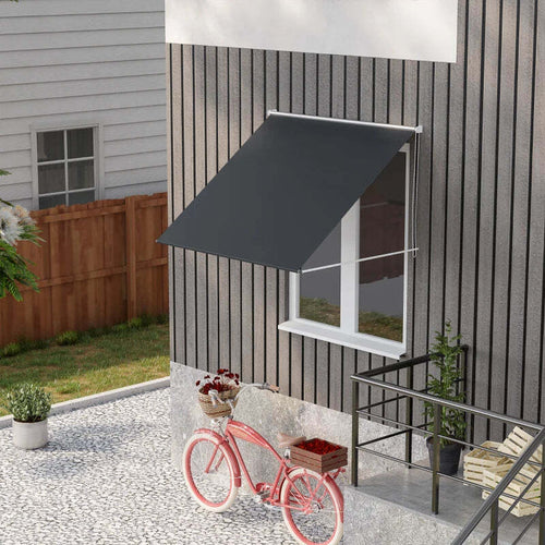 Tenda-da-Sole-a-Bracci-con-Apertura-Manuale,-Inclinazione-e-Protezione-UV30+,-150x120-cm,-Grigio-ZS2840-238V00CGZS2