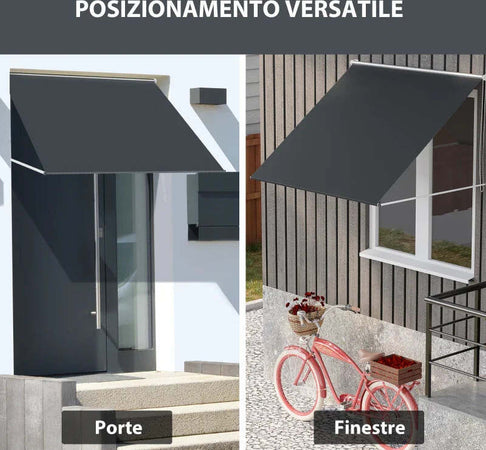 Tenda-da-Sole-a-Bracci-con-Apertura-Manuale,-Inclinazione-e-Protezione-UV30+,-150x120-cm,-Grigio-ZS2840-238V00CGZS2