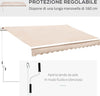 Tenda-da-Sole-a-Bracci-per-Esterno-con-Manovella,-Metallo-e-Poliestere,-3x2.5m-Beige-GB4100110-007CMGB4