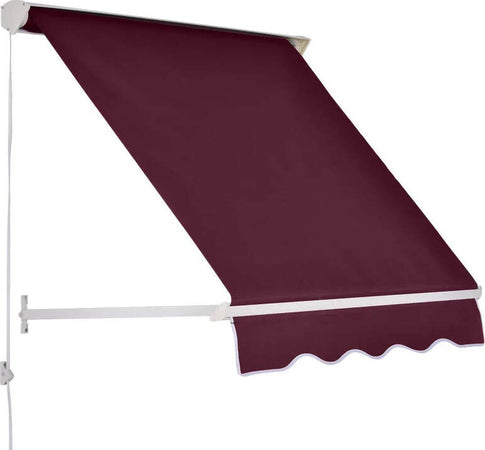 Tenda-da-Sole-a-Caduta-con-Rullo-Avvolgibile-e-Angolazione-Regolabile-0-120°,-180×70cm,-Rosso-EW801-0152EW8