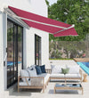 Tenda-da-Sole-Avvolgibile-a-Caduta-con-Manovella,-in-Alluminio-e-Poliestere,-295x245cm,-Rosso-Scuro-YH5840-150WRYH5
