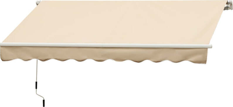 Tenda-da-Sole-Avvolgibile-a-Caduta-con-Manovella,-in-Alluminio-e-Poliestere,-3x2.5m,-Beige-TR4840-150CWTR4
