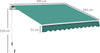 Tenda-da-Sole-Avvolgibile-a-Caduta-con-Manovella,-in-Alluminio-e-Poliestere,-3x2.5m,-Verde-Scuro-YH6840-150GNYH6