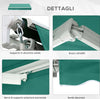 Tenda-da-Sole-Avvolgibile-a-Caduta-con-Manovella,-in-Alluminio-e-Poliestere,-3x2.5m,-Verde-Scuro-YH6840-150GNYH6