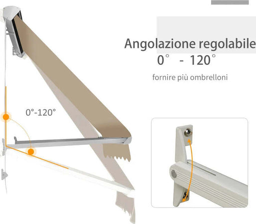 Tenda-da-Sole-Avvolgibile-a-Parete-a-Caduta,-Beige,-180x70cm-WR401-0151WR4