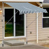 Tenda-da-Sole-da-Esterno-2x1.5m-a-Rullo-con-Manovella,-Altezza-e-Angolazione-Regolabile,-Bianco-e-Verde-ZA4840-182MX
