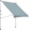 Tenda-da-Sole-da-Esterno-2x1.5m-a-Rullo-con-Manovella,-Altezza-e-Angolazione-Regolabile,-Bianco-e-Verde-ZA4840-182MX